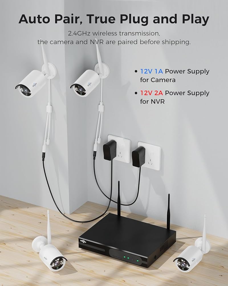 [1096] Hiseeu Wireless NVR Kit 防犯カメラセット S7e86f2f549e241a7aa99f35e2795d
